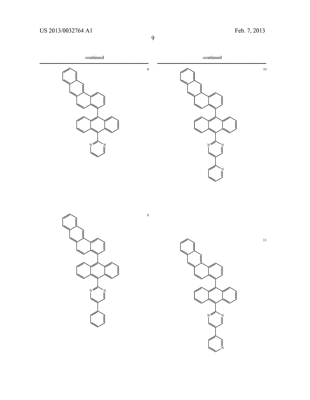 MATERIALS FOR ORGANIC ELECTROLUMINESCENCE DEVICES - diagram, schematic, and image 10