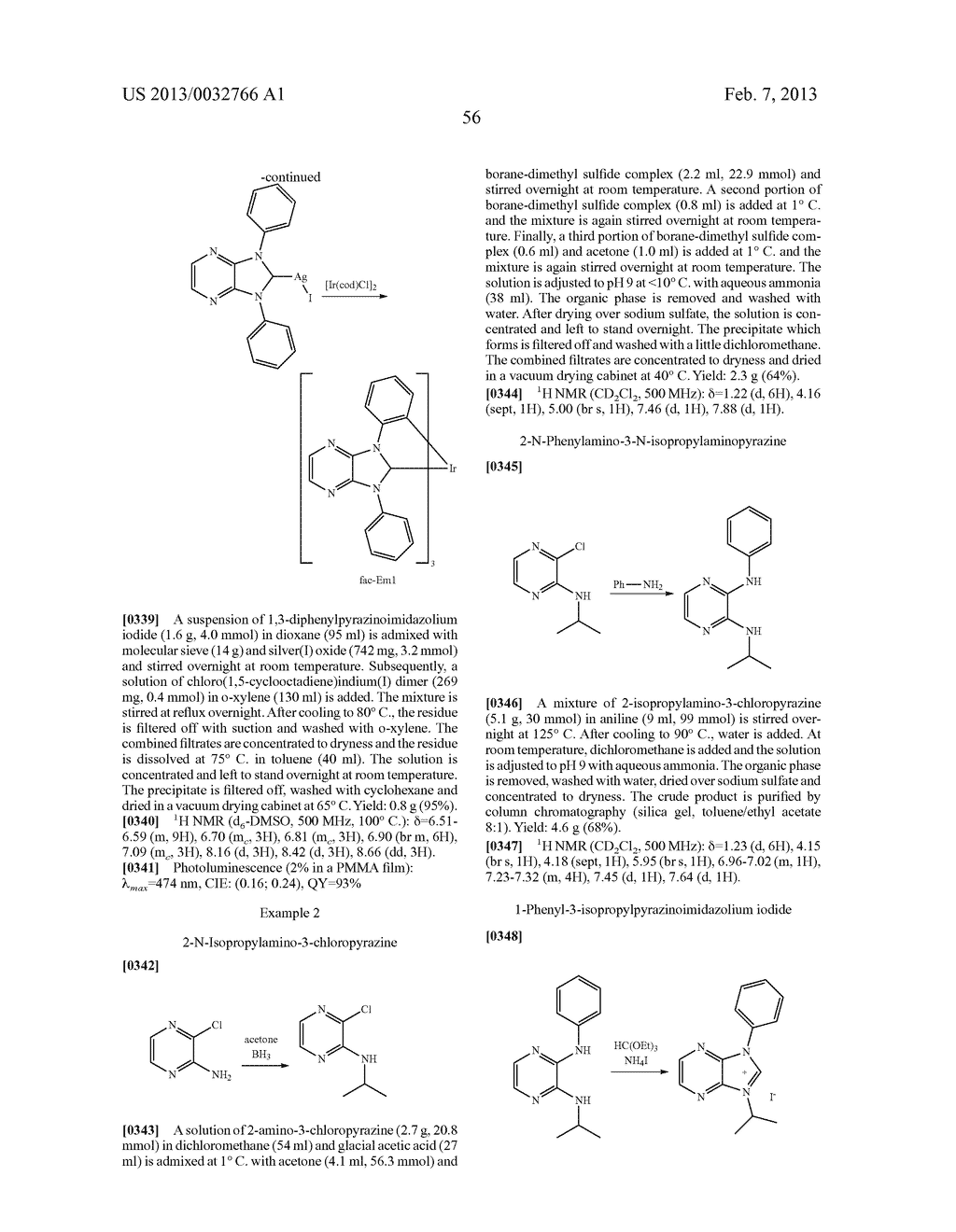 METAL COMPLEXES COMPRISING DIAZABENZIMIDAZOLOCARBENE LIGANDS AND THE USE     THEREOF IN OLEDS - diagram, schematic, and image 57