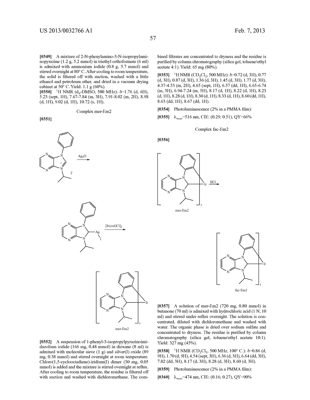 METAL COMPLEXES COMPRISING DIAZABENZIMIDAZOLOCARBENE LIGANDS AND THE USE     THEREOF IN OLEDS - diagram, schematic, and image 58