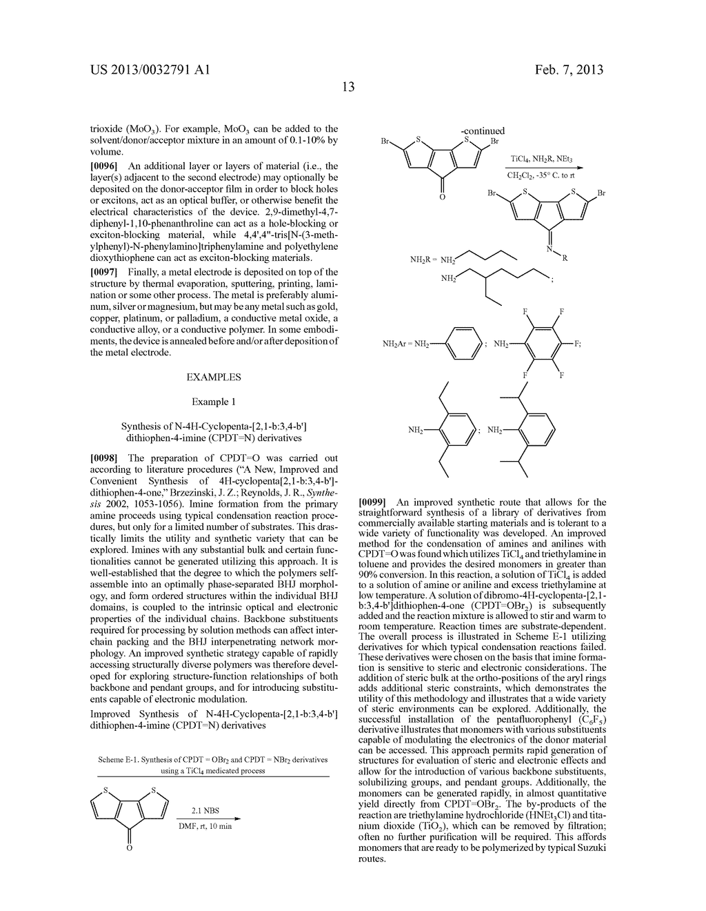 CONJUGATED POLYMERS HAVING AN IMINE GROUP AT THE INTRACHAIN ELECTRON DONOR     BRIDGEHEAD POSITION USEFUL IN ELECTRONIC DEVICES - diagram, schematic, and image 23