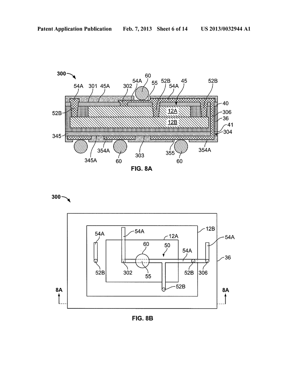 MICROELECTRONIC PACKAGE WITH STACKED MICROELECTRONIC ELEMENTS AND METHOD     FOR MANUFACTURE THEREOF - diagram, schematic, and image 07