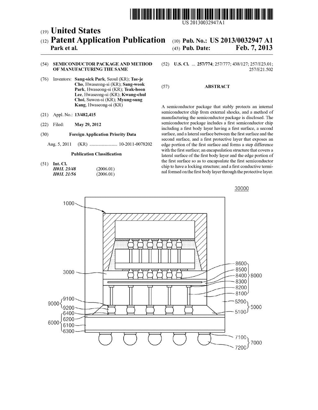 SEMICONDUCTOR PACKAGE AND METHOD OF MANUFACTURING THE SAME - diagram, schematic, and image 01