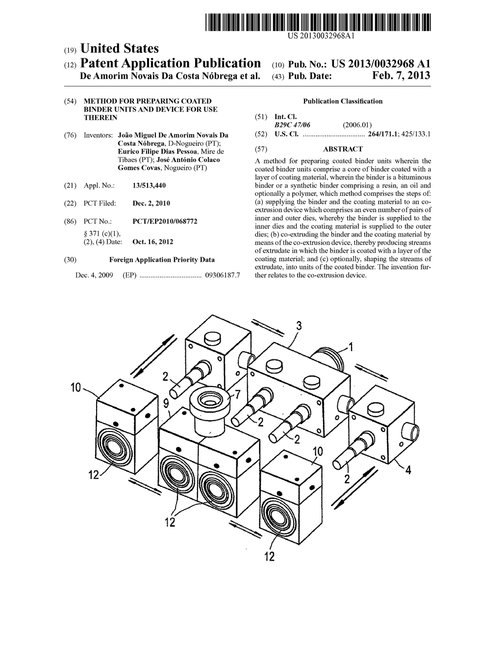 METHOD FOR PREPARING COATED BINDER UNITS AND DEVICE FOR USE THEREIN - diagram, schematic, and image 01