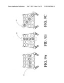 PATTERN BUILDING GAME ASSEMBLY WITH LAUNCHING APPARATUS AND METHODS diagram and image