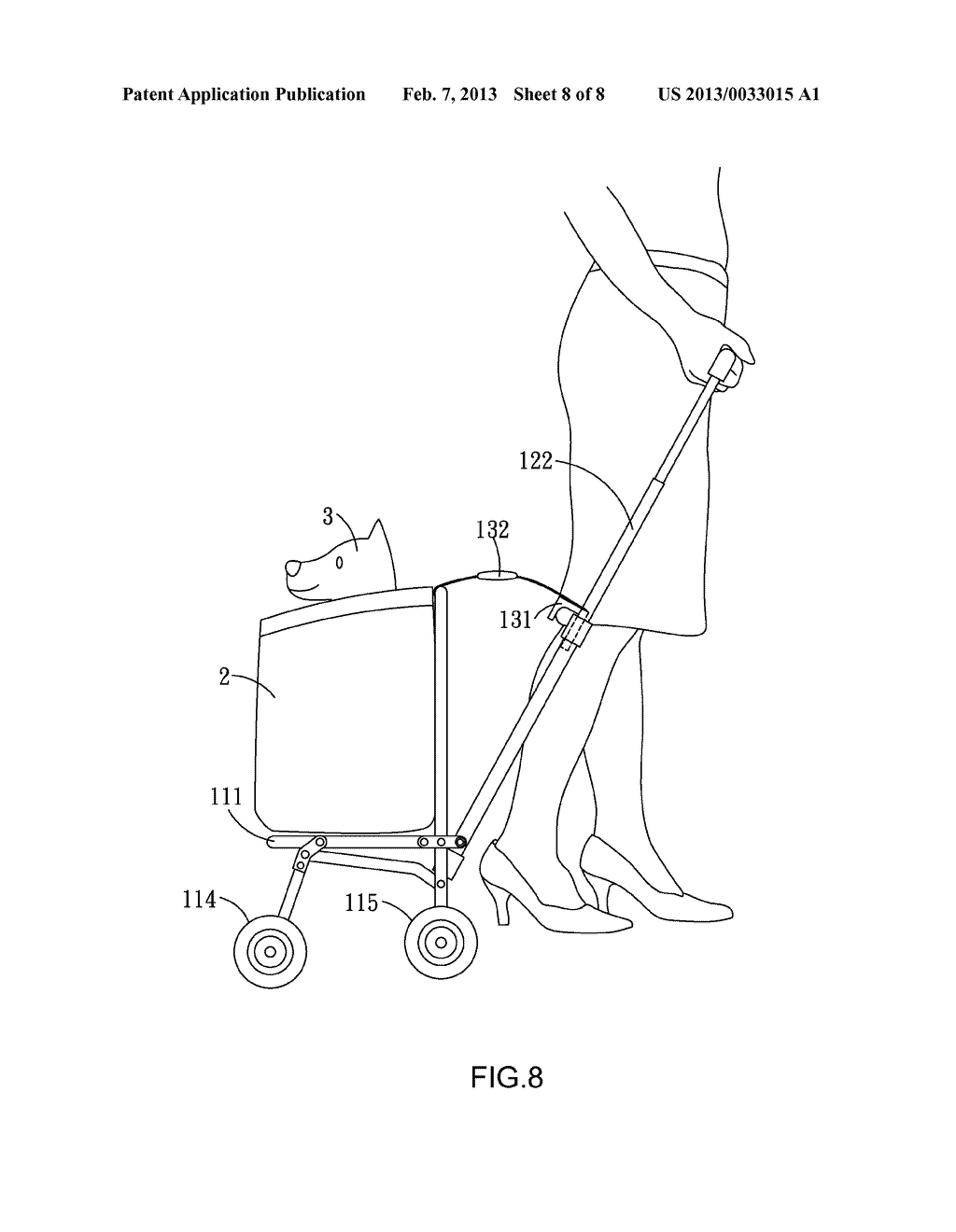 Level Pulling Type Pet Carrying Cart - diagram, schematic, and image 09