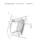 Swing with a folding back that automatically locks the swing diagram and image