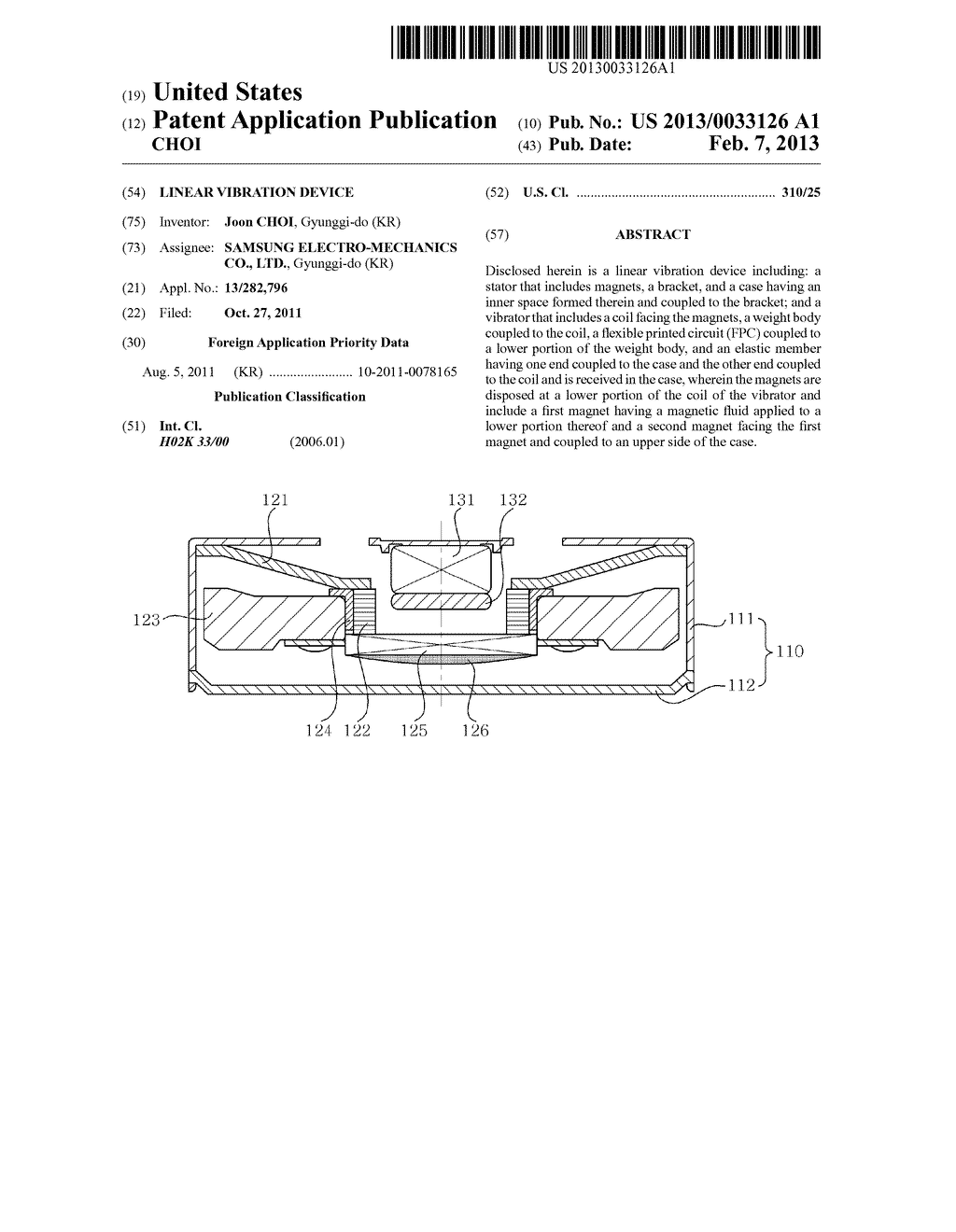 LINEAR VIBRATION DEVICE - diagram, schematic, and image 01