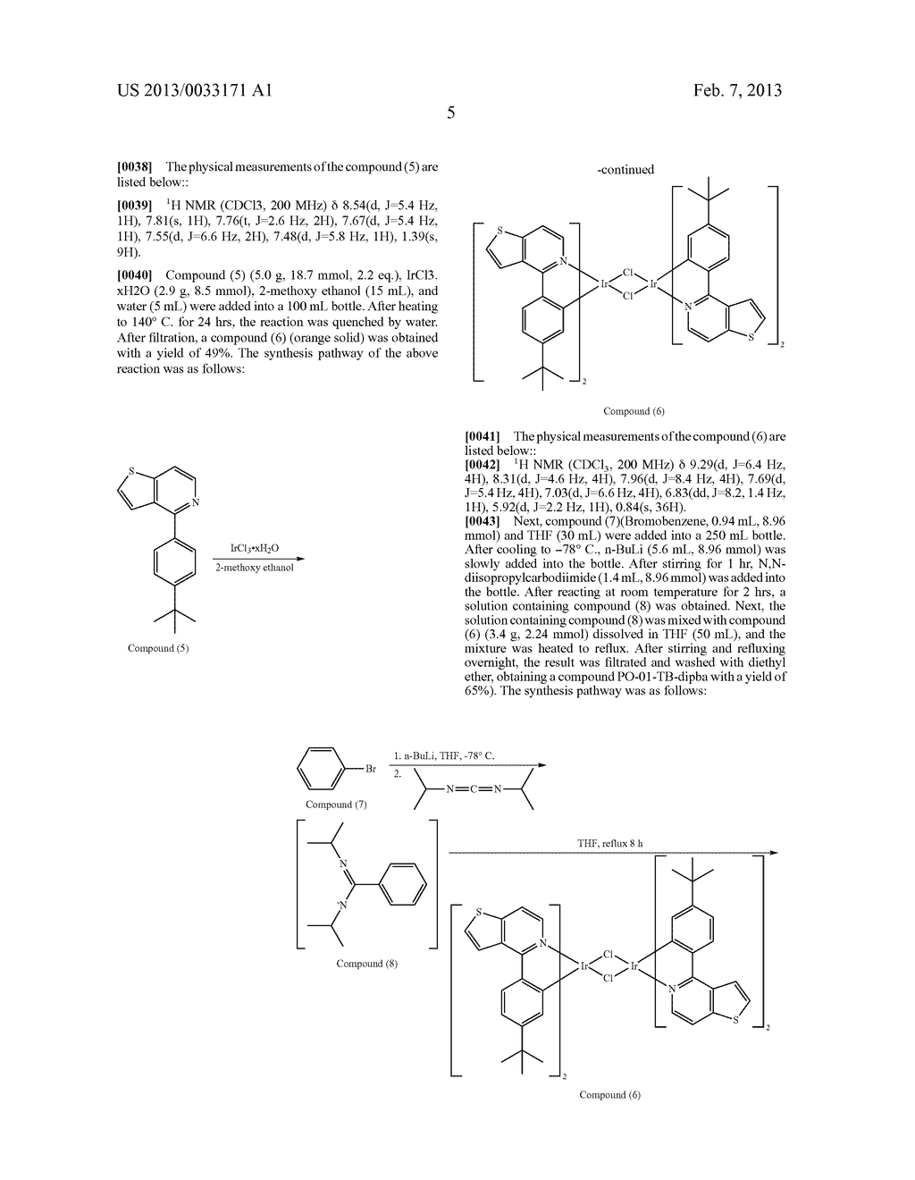 ORGANOMETALLIC COMPOUND AND ORGANIC ELECTROLUMINESCENCE DEVICE EMPLOYING     THE SAME - diagram, schematic, and image 07