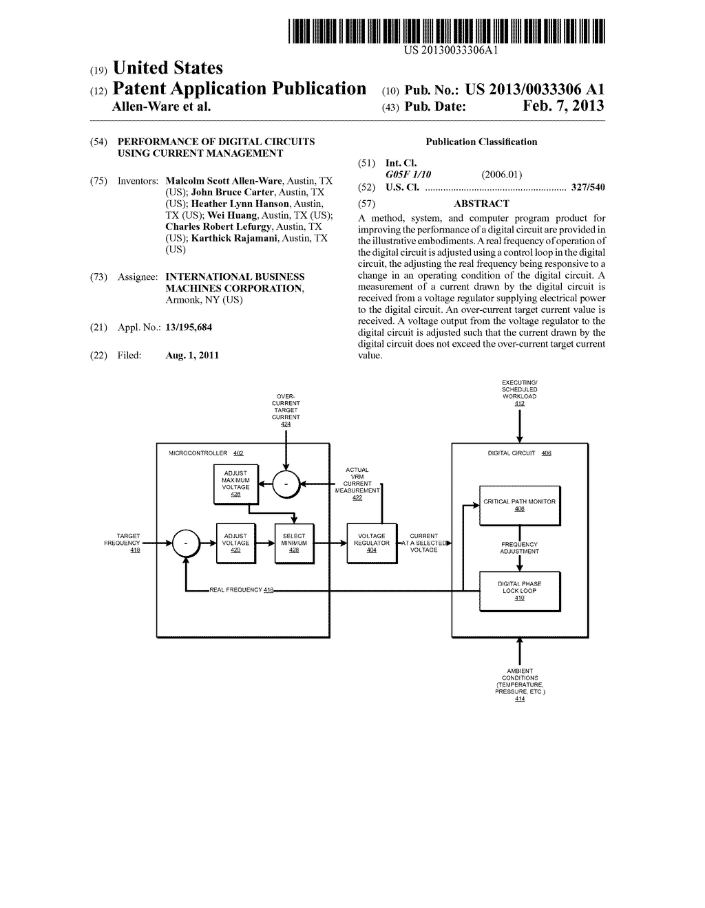 PERFORMANCE OF DIGITAL CIRCUITS USING CURRENT MANAGEMENT - diagram, schematic, and image 01