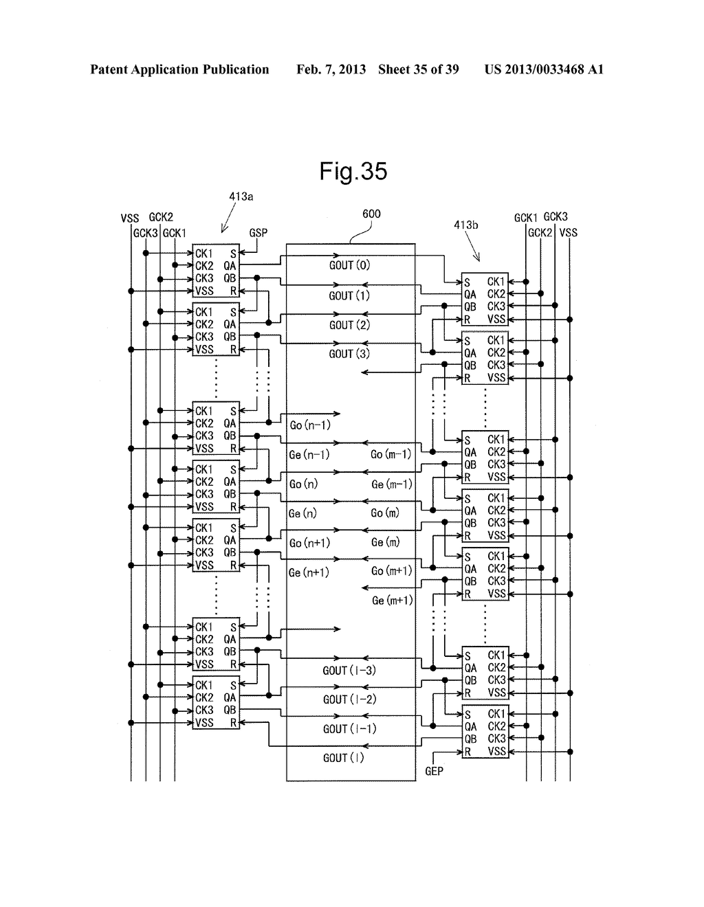 SCANNING SIGNAL LINE DRIVE CIRCUIT AND DISPLAY DEVICE PROVIDED WITH SAME - diagram, schematic, and image 36