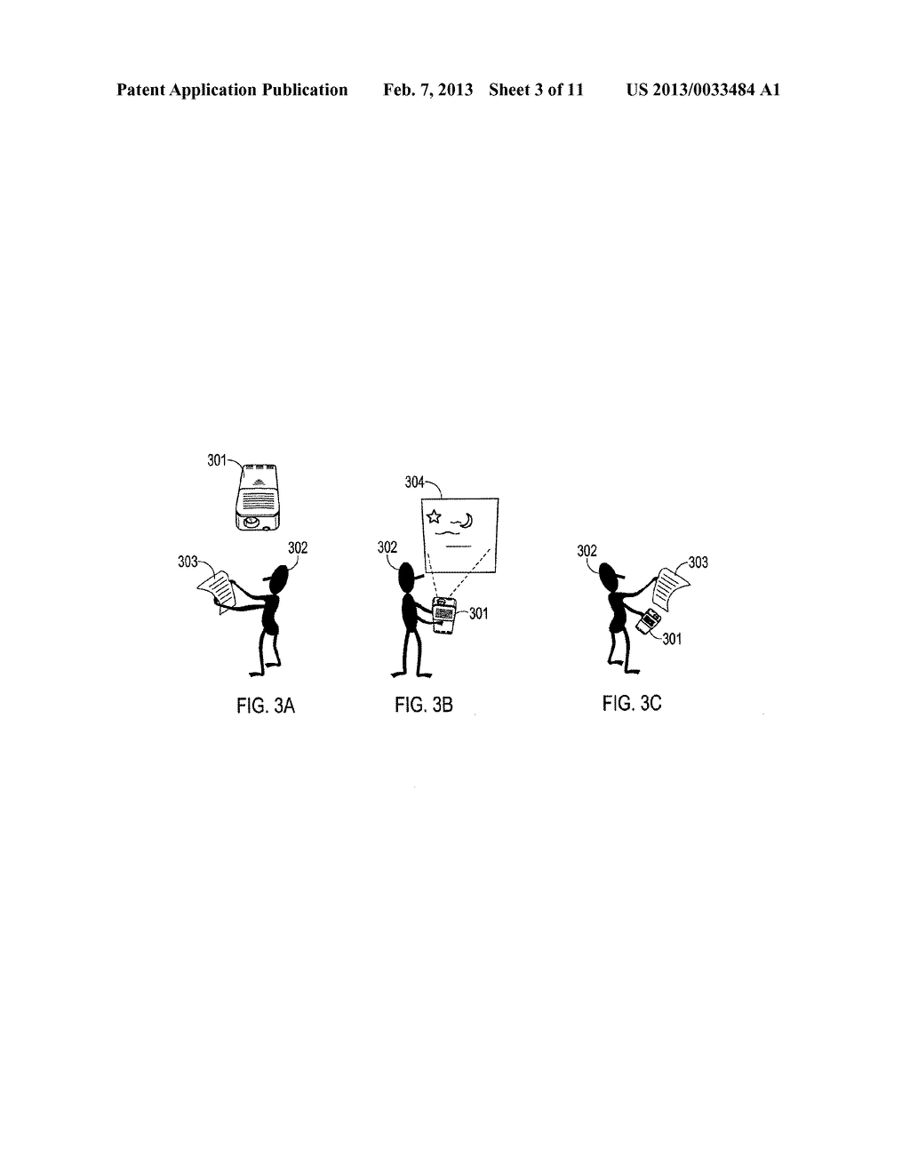 SYSTEM AND METHOD FOR INTERACTIVE MARKERLESS PAPER DOCUMENTS IN 3D SPACE     WITH MOBILE CAMERAS AND PROJECTORS - diagram, schematic, and image 04