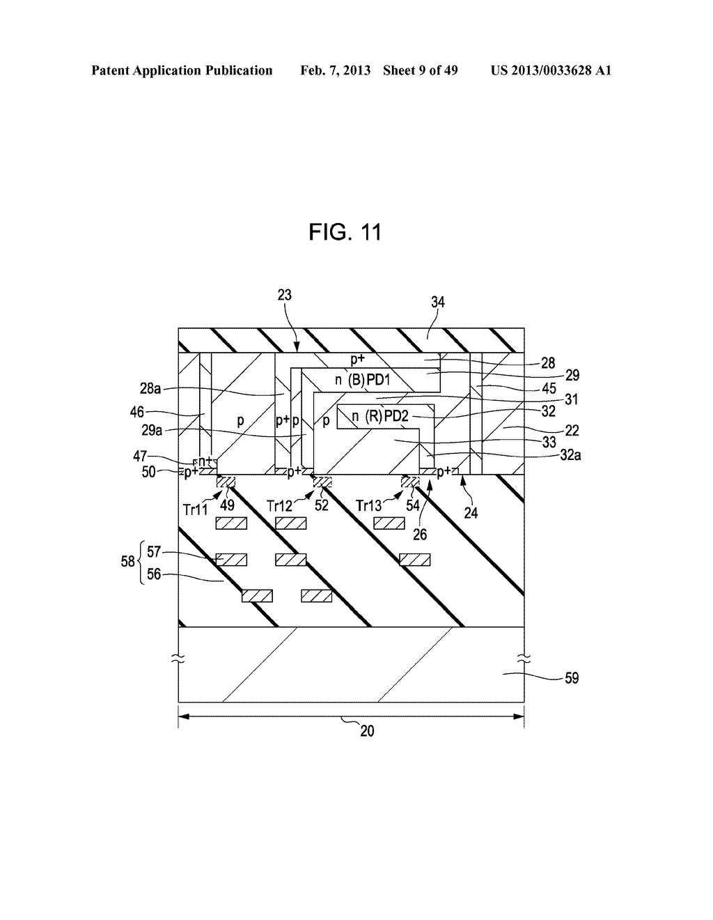 SOLID-STATE IMAGING DEVICE, METHOD OF MANUFACTURING THE SAME, AND     ELECTRONIC APPARATUS - diagram, schematic, and image 10