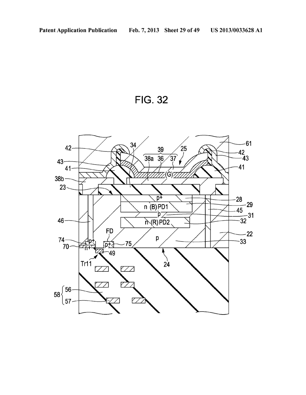 SOLID-STATE IMAGING DEVICE, METHOD OF MANUFACTURING THE SAME, AND     ELECTRONIC APPARATUS - diagram, schematic, and image 30