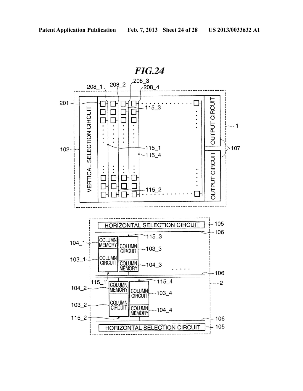 IMAGE PICKUP DEVICE THAT IS PROVIDED WITH PERIPHERAL CIRCUITS TO PREVENT     CHIP AREA FROM BEING INCREASED, AND IMAGE PICKUP APPARATUS - diagram, schematic, and image 25
