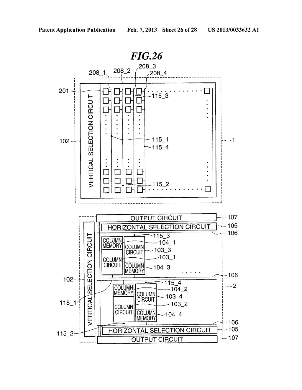 IMAGE PICKUP DEVICE THAT IS PROVIDED WITH PERIPHERAL CIRCUITS TO PREVENT     CHIP AREA FROM BEING INCREASED, AND IMAGE PICKUP APPARATUS - diagram, schematic, and image 27