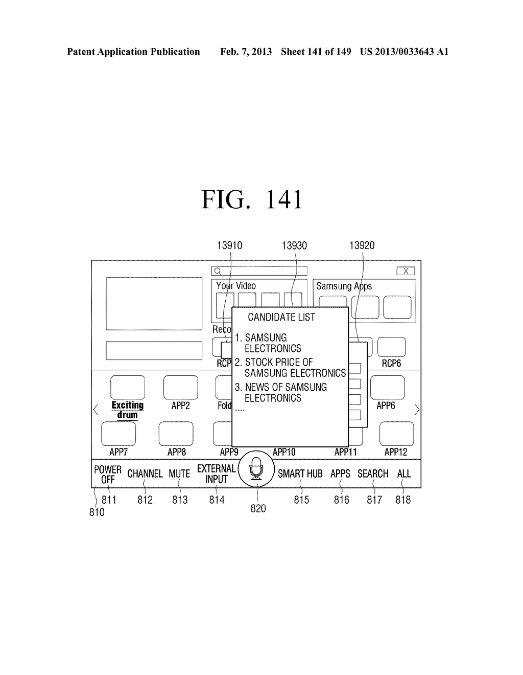 METHOD FOR CONTROLLING ELECTRONIC APPARATUS BASED ON VOICE RECOGNITION AND     MOTION RECOGNITION, AND ELECTRONIC APPARATUS APPLYING THE SAME - diagram, schematic, and image 142