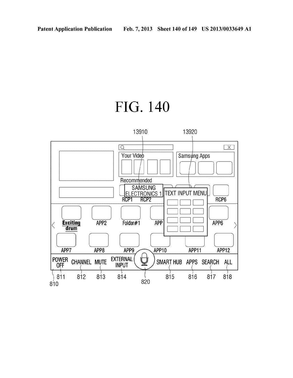 METHOD FOR CONTROLLING ELECTRONIC APPARATUS BASED ON MOTION RECOGNITION,     AND ELECTRONIC APPARATUS APPLYING THE SAME - diagram, schematic, and image 141