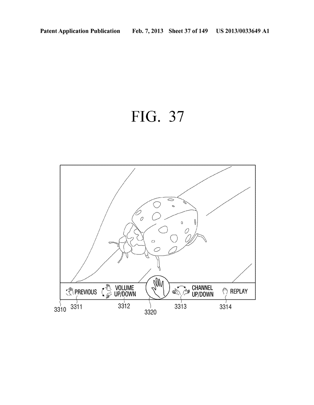 METHOD FOR CONTROLLING ELECTRONIC APPARATUS BASED ON MOTION RECOGNITION,     AND ELECTRONIC APPARATUS APPLYING THE SAME - diagram, schematic, and image 38