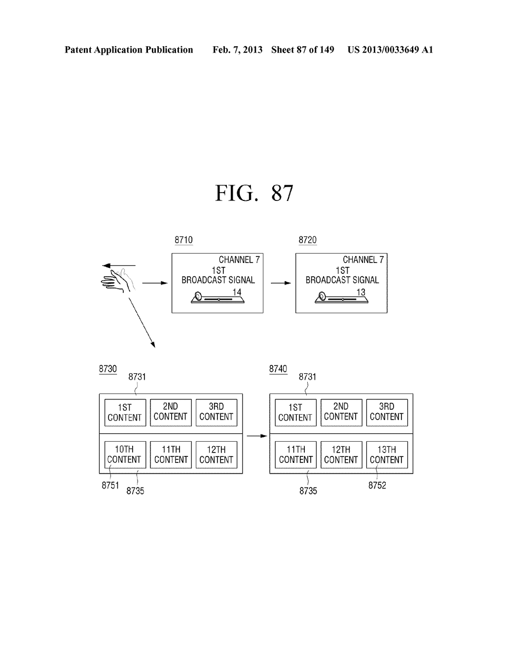 METHOD FOR CONTROLLING ELECTRONIC APPARATUS BASED ON MOTION RECOGNITION,     AND ELECTRONIC APPARATUS APPLYING THE SAME - diagram, schematic, and image 88