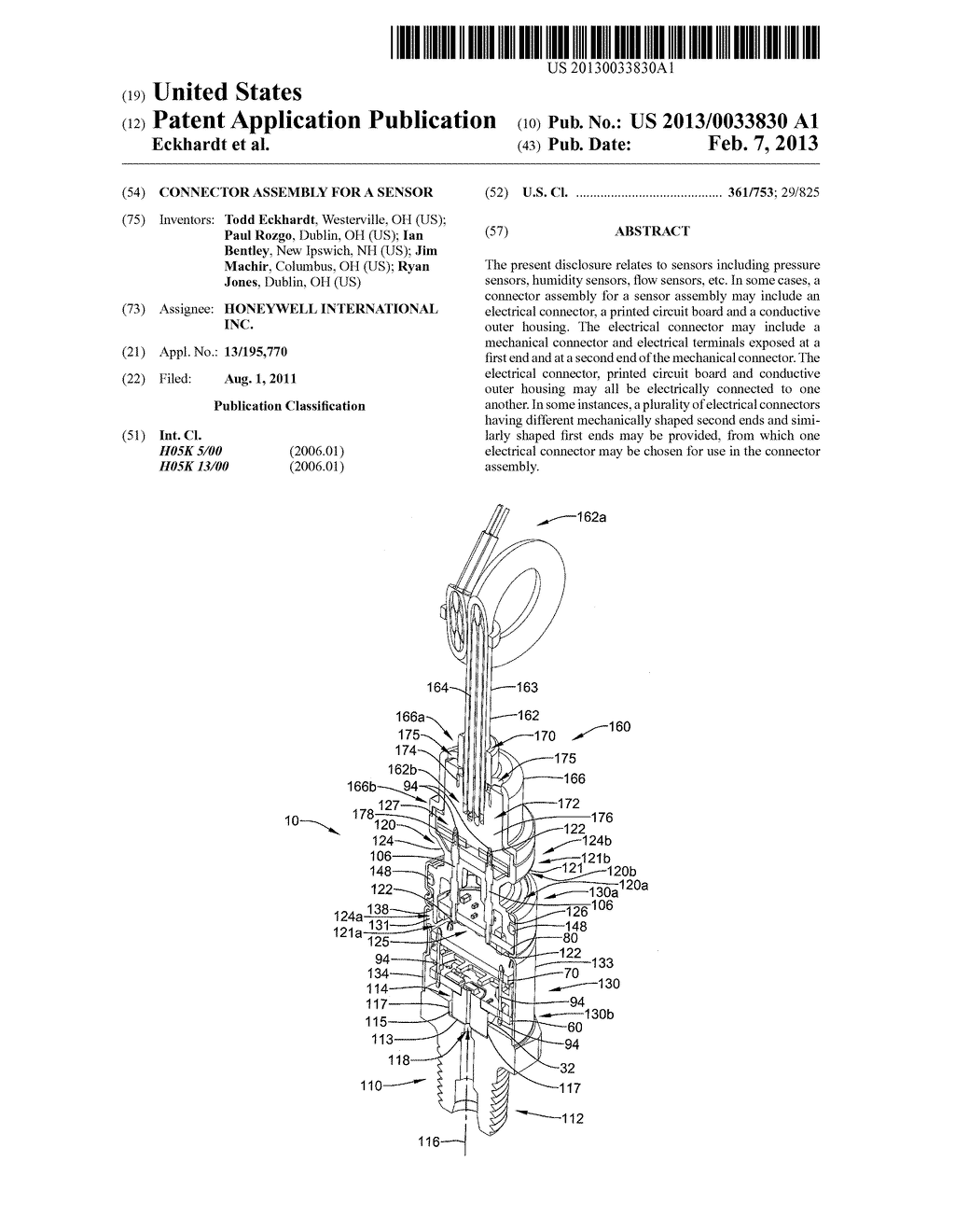 CONNECTOR ASSEMBLY FOR A SENSOR - diagram, schematic, and image 01