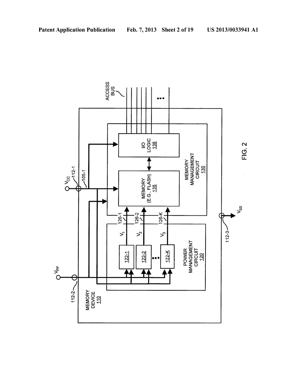 Non-Volatile Semiconductor Memory Having Multiple External Power Supplies - diagram, schematic, and image 03