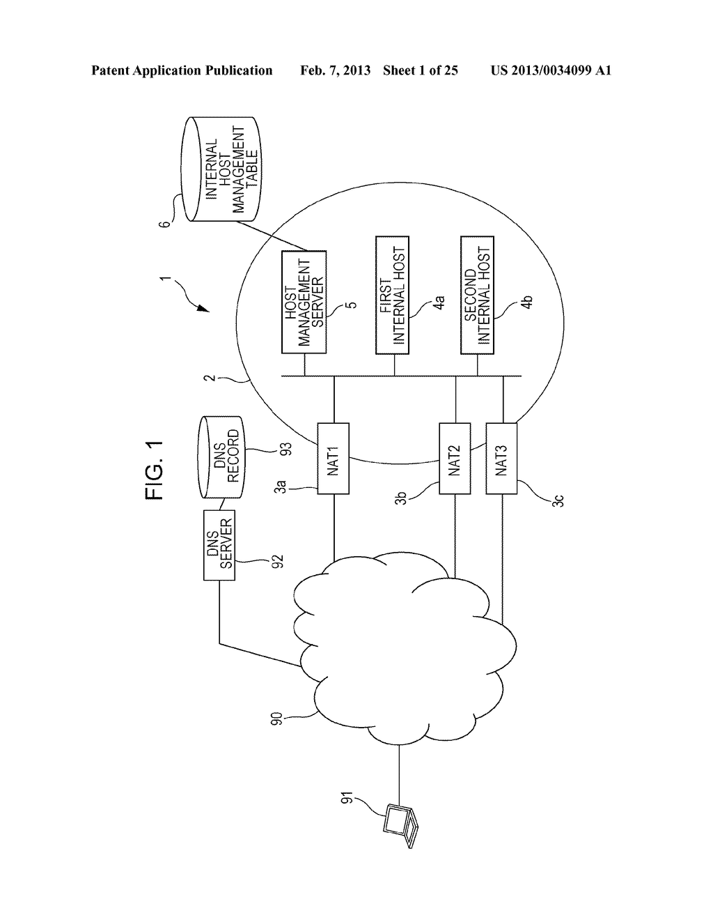 APPARATUS AND METHOD FOR TRANSLATING AN ADDRESS OF A PACKET TRANSFERRED     BETWEEN NETWORKS - diagram, schematic, and image 02