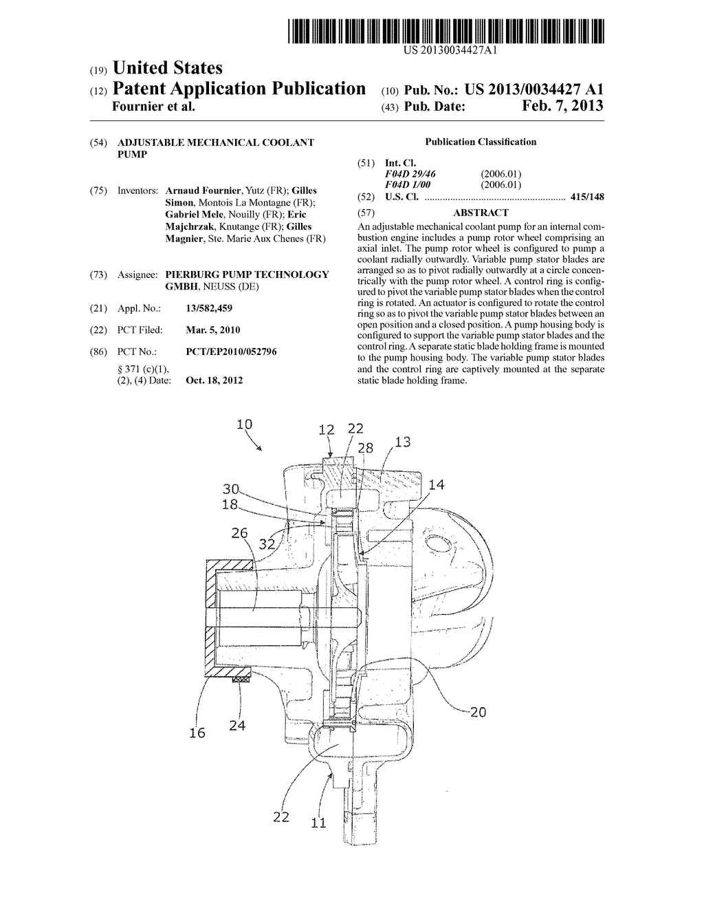 ADJUSTABLE MECHANICAL COOLANT PUMP - diagram, schematic, and image 01