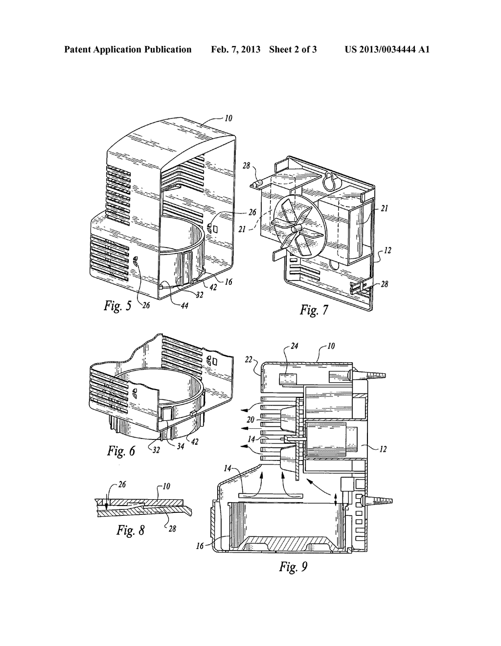 Dispensing system for odor control with fan - diagram, schematic, and image 03