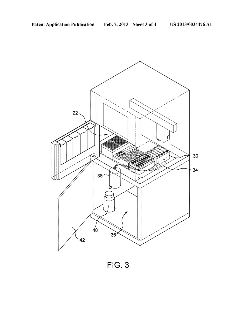 BIOLOGICAL SAMPLE-PROCESSING APPARATUS HAVING A DOOR WITH SPACE FOR     RECEIVING REAGENT TANKS - diagram, schematic, and image 04