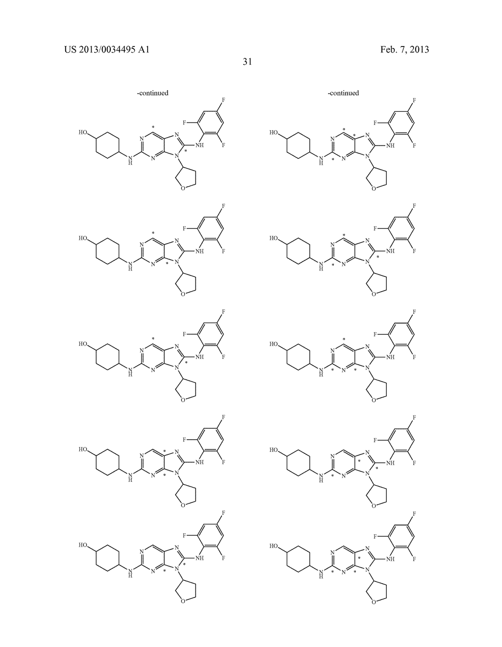 ISOTOPOLOGUES OF     4-[9-(TETRAHYDRO-FURAN-3-YL)-8-(2,4,6-TRIFLUORO-PHENYLAMINO)-9H-PURIN-2-Y-    LAMINO]-CYCLOHEXAN-1-OL - diagram, schematic, and image 32