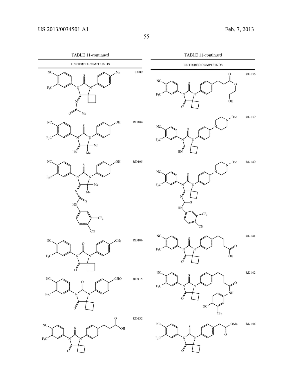 DIARYLHYDANTOIN COMPOUNDS - diagram, schematic, and image 85