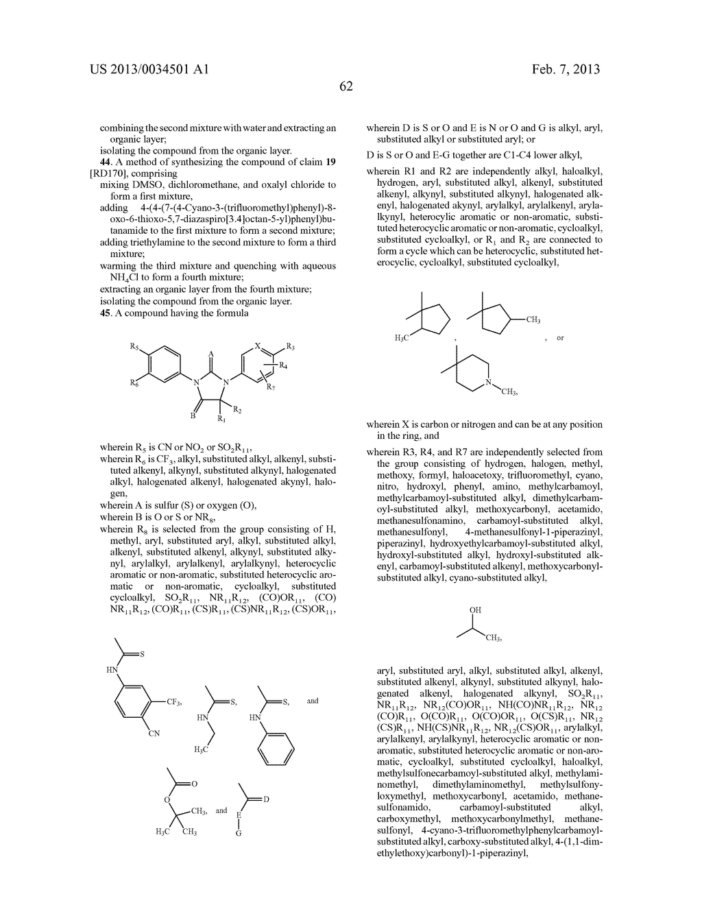 DIARYLHYDANTOIN COMPOUNDS - diagram, schematic, and image 92