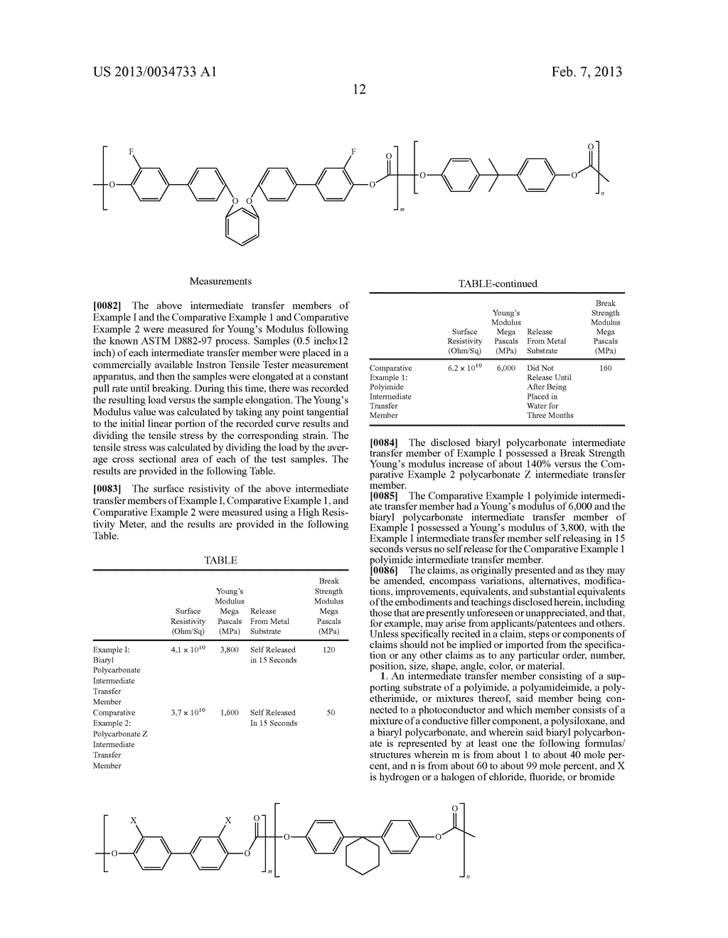 BIARYL POLYCARBONATE INTERMEDIATE TRANSFER MEMBERS - diagram, schematic, and image 14