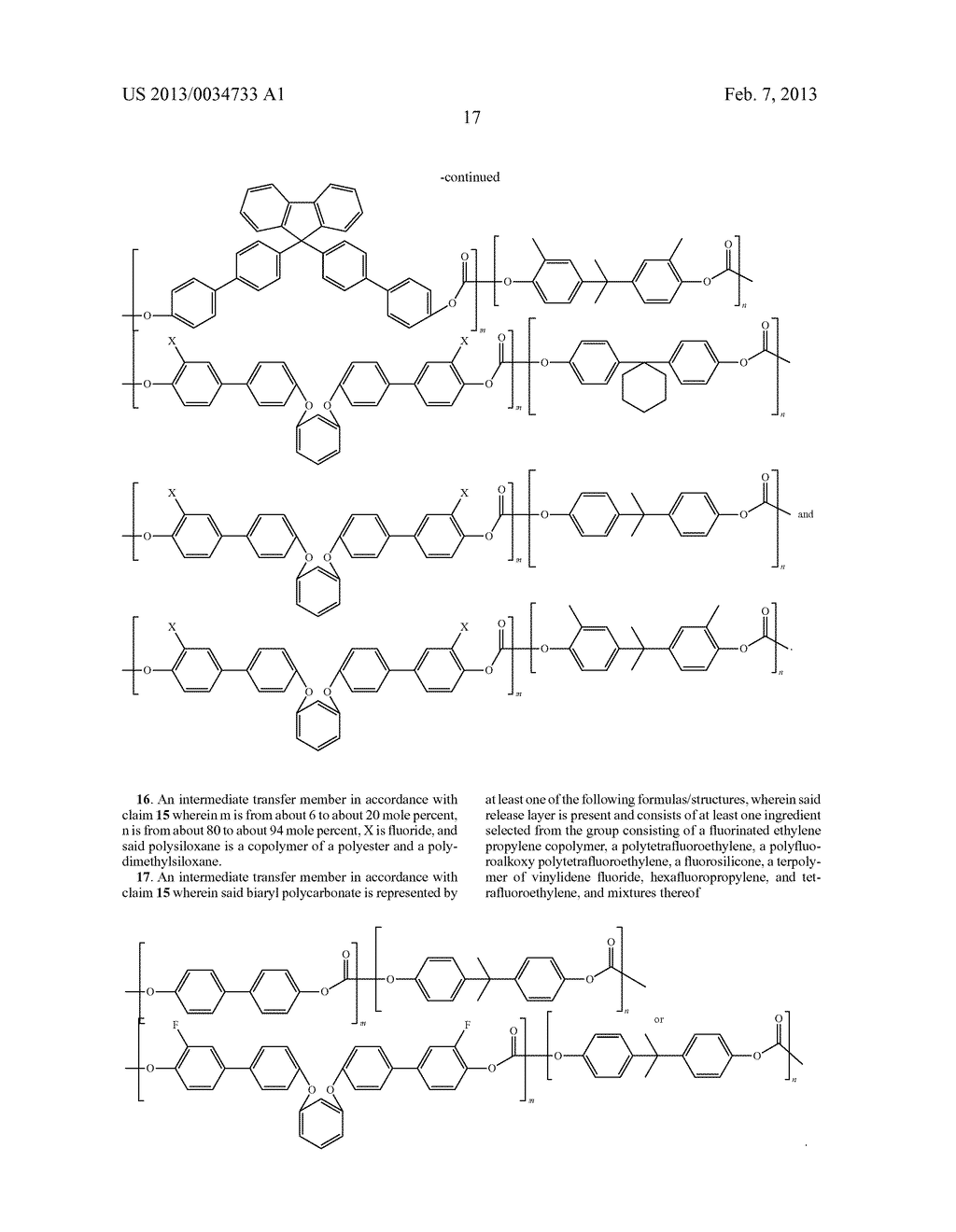 BIARYL POLYCARBONATE INTERMEDIATE TRANSFER MEMBERS - diagram, schematic, and image 19