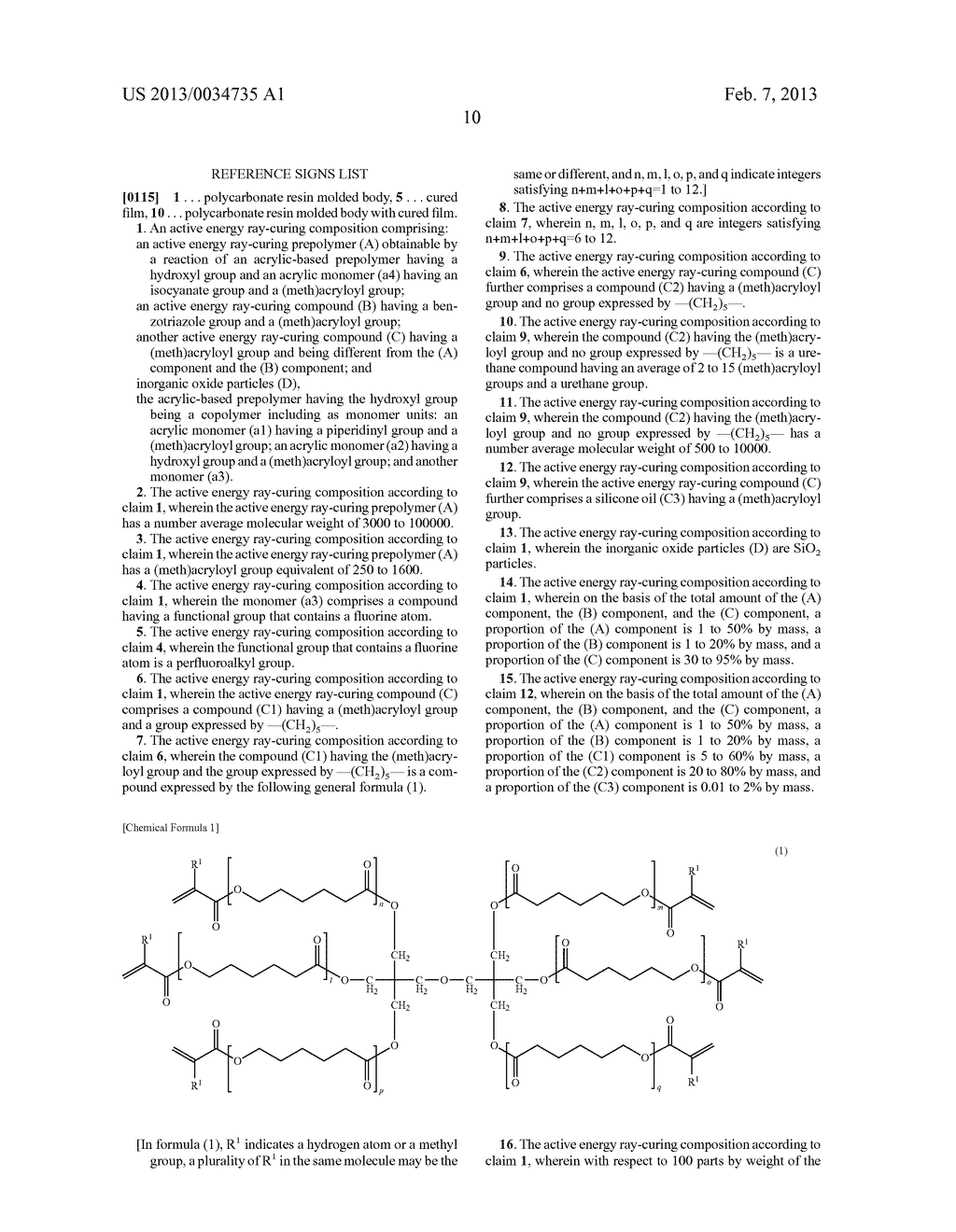 ACTINIC-LIGHT-CURABLE COMPOSITION, MOLDED POLYCARBONATE RESIN OBJECT WITH     A CURED FILM, AND MANUFACTURING METHOD THEREFOR - diagram, schematic, and image 12