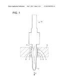 CONNECTION STRUCTURE FOR CONNECTING A TERMINAL FITTING AND A CIRCUIT BOARD diagram and image