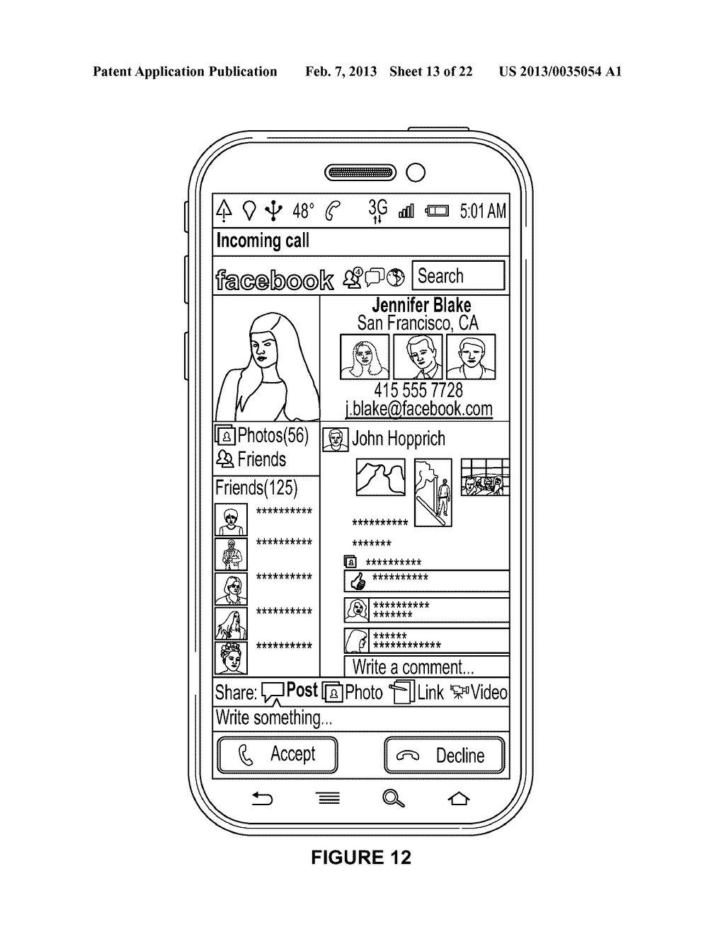 PHONE WITH MULTI-PORTAL ACCESS FOR DISPLAY DURING INCOMING AND OUTGOING     CALL - diagram, schematic, and image 14