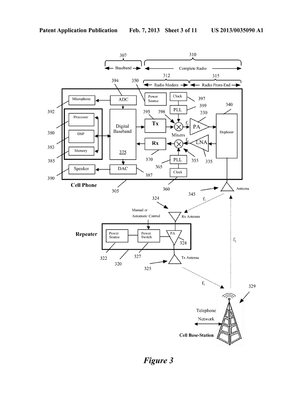 REPEATER DEVICE FOR REDUCING THE ELECTROMAGNETIC RADIATION TRANSMITTED     FROM CELLULAR PHONE ANTENNAS AND EXTENDING PHONE BATTERY LIFE - diagram, schematic, and image 04