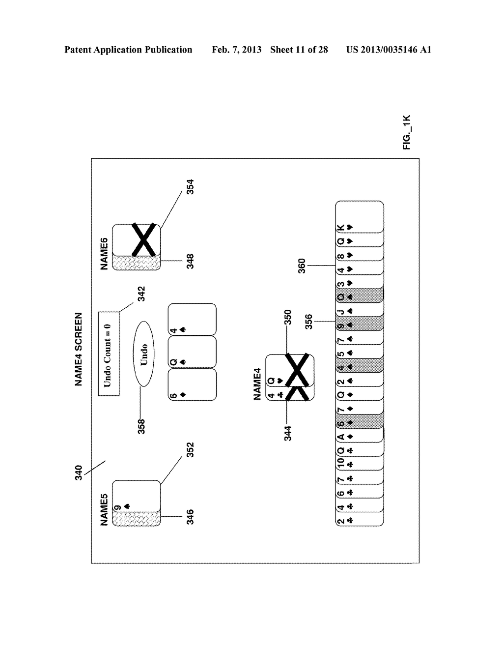Computer-Based, Multiplayer Card Selection Game That Uses Card Selection     Undo To Determine Scoring - diagram, schematic, and image 12