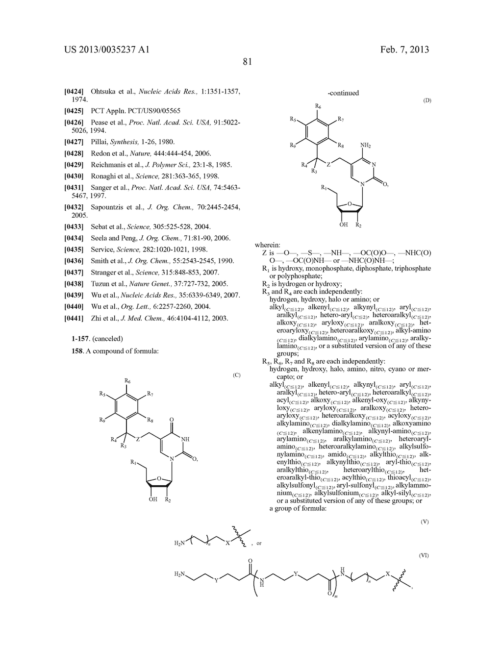 Nucleotides and Nucleosides and Methods for their Use in DNA Sequencing - diagram, schematic, and image 87