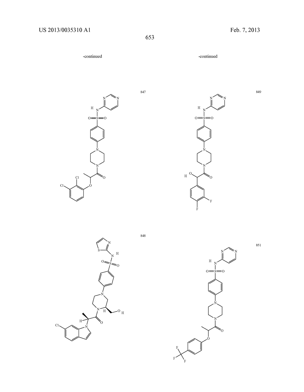 Piperidine and Piperazine Phenyl Sulfonamides as Modulators of Ion     Channels - diagram, schematic, and image 654