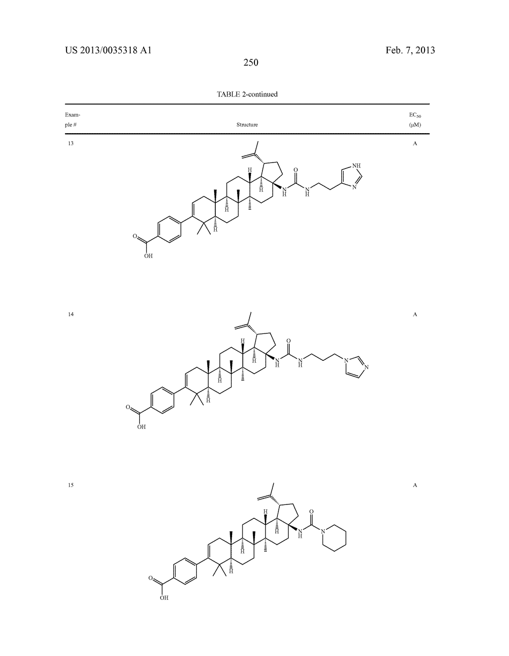 C-17 AND C-3 MODIFIED TRITERPENOIDS WITH HIV MATURATION INHIBITORY     ACTIVITY - diagram, schematic, and image 251