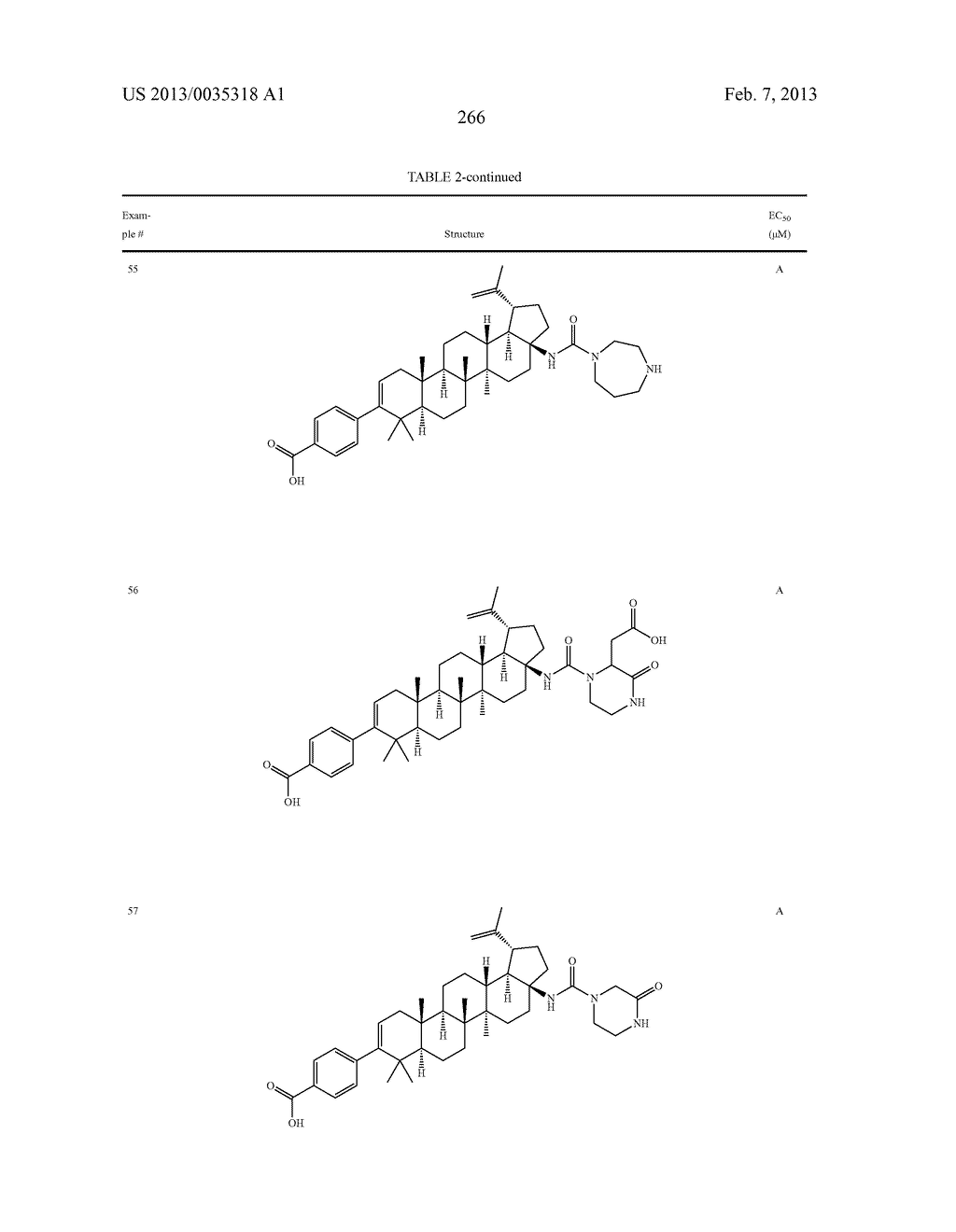 C-17 AND C-3 MODIFIED TRITERPENOIDS WITH HIV MATURATION INHIBITORY     ACTIVITY - diagram, schematic, and image 265