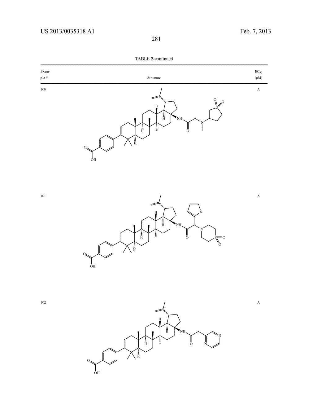 C-17 AND C-3 MODIFIED TRITERPENOIDS WITH HIV MATURATION INHIBITORY     ACTIVITY - diagram, schematic, and image 280