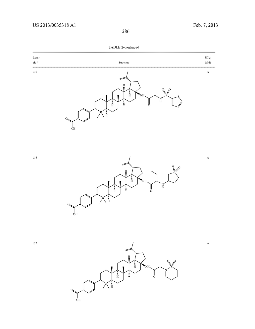 C-17 AND C-3 MODIFIED TRITERPENOIDS WITH HIV MATURATION INHIBITORY     ACTIVITY - diagram, schematic, and image 285