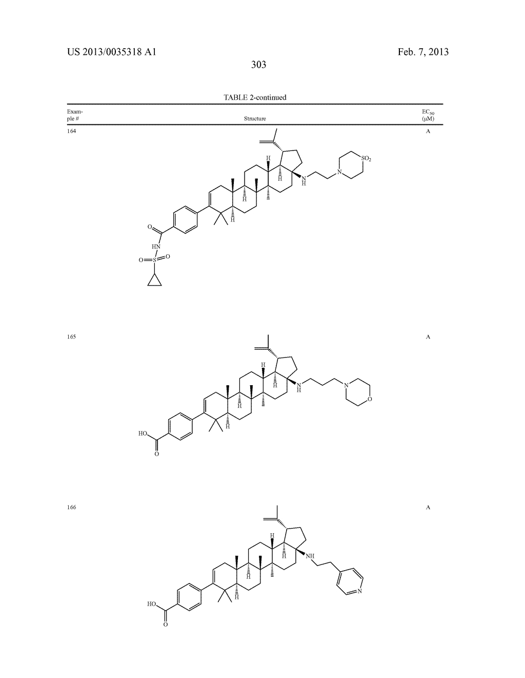 C-17 AND C-3 MODIFIED TRITERPENOIDS WITH HIV MATURATION INHIBITORY     ACTIVITY - diagram, schematic, and image 302