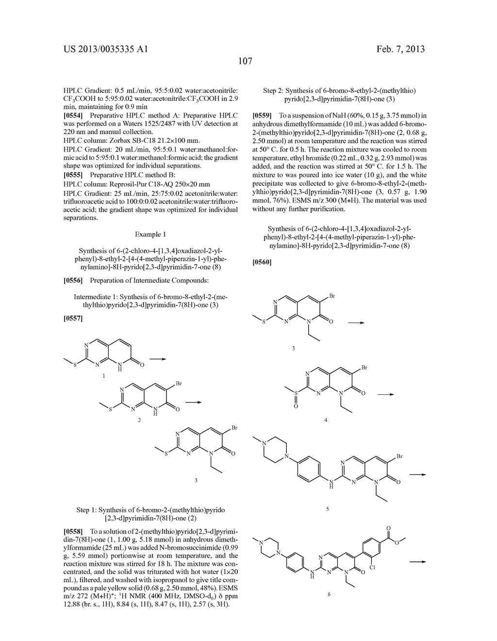 8-ETHYL-6-(ARYL)PYRIDO[2,3-D]PYRIMIDIN-7(8H)-ONES FOR THE TREATMENT OF CNS     DISORDERS - diagram, schematic, and image 111