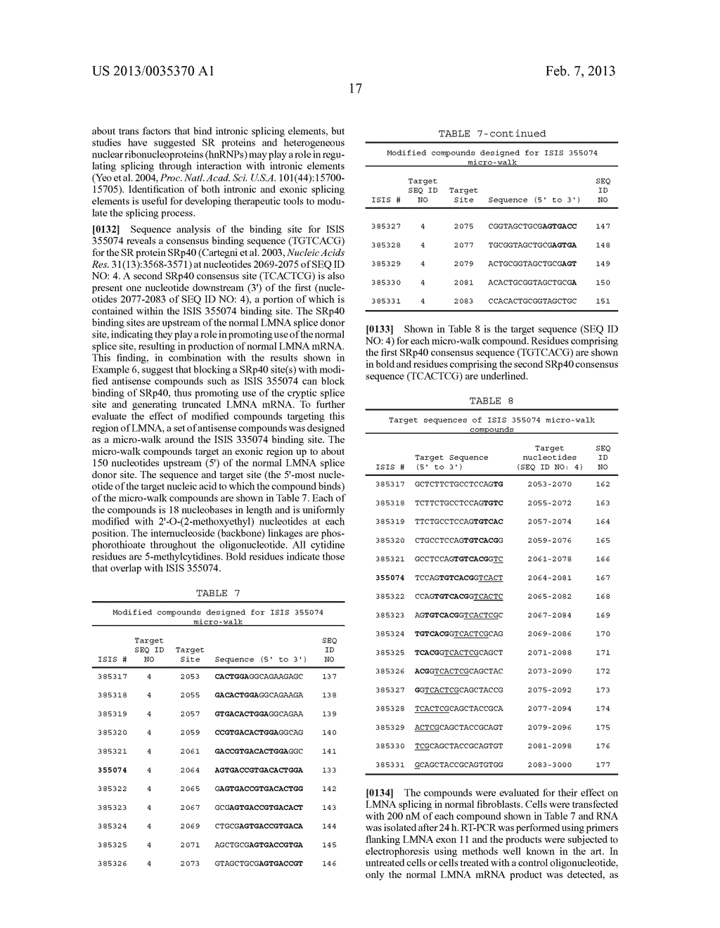 COMPOSITIONS AND METHODS FOR MODULATION OF LMNA EXPRESSION - diagram, schematic, and image 18