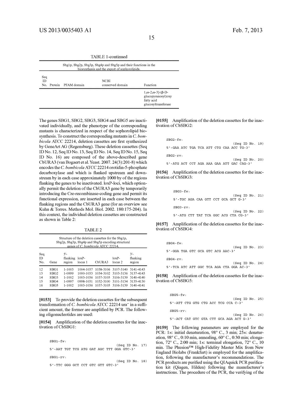 CELLS, NUCLEIC ACIDS, ENZYMES AND USE THEREOF, AND METHODS FOR THE     PRODUCTION OF SOPHOROLIPIDS - diagram, schematic, and image 18