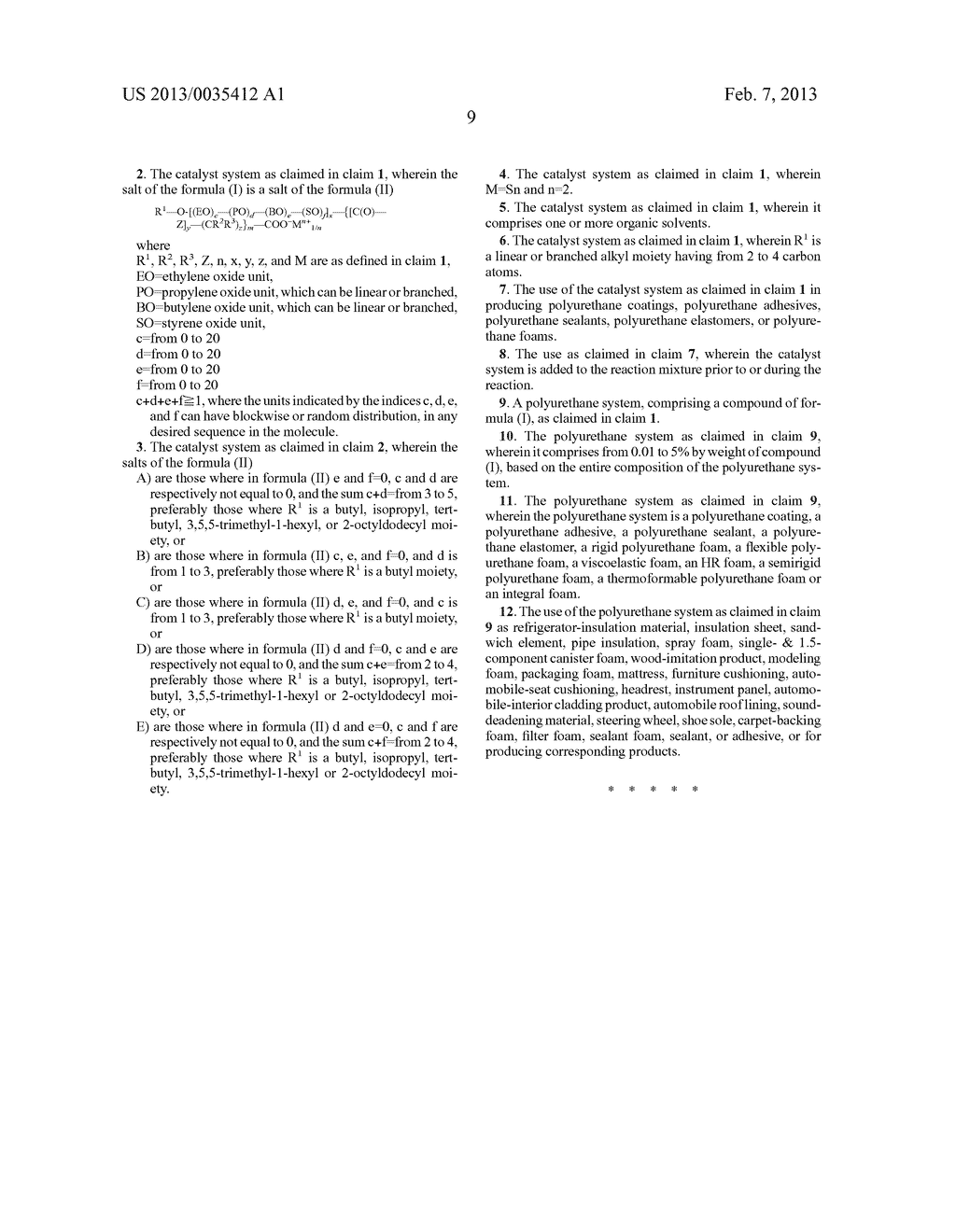 PRODUCTION AND USE OF METAL SALTS OF ALKYL OXIDE AND/OR ARYL ALKYL OXIDE     OLIGOMERS AND POLYMERS WITH ACID END GROUPS IN THE PRODUCTION OF     POLYURETHANE SYSTEMS - diagram, schematic, and image 10